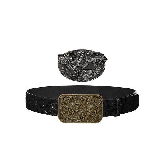 Western Cowgirl Belt For Women Pirate Viking Black Belts Pu Leather Waist🐨 - Picture 9 of 9